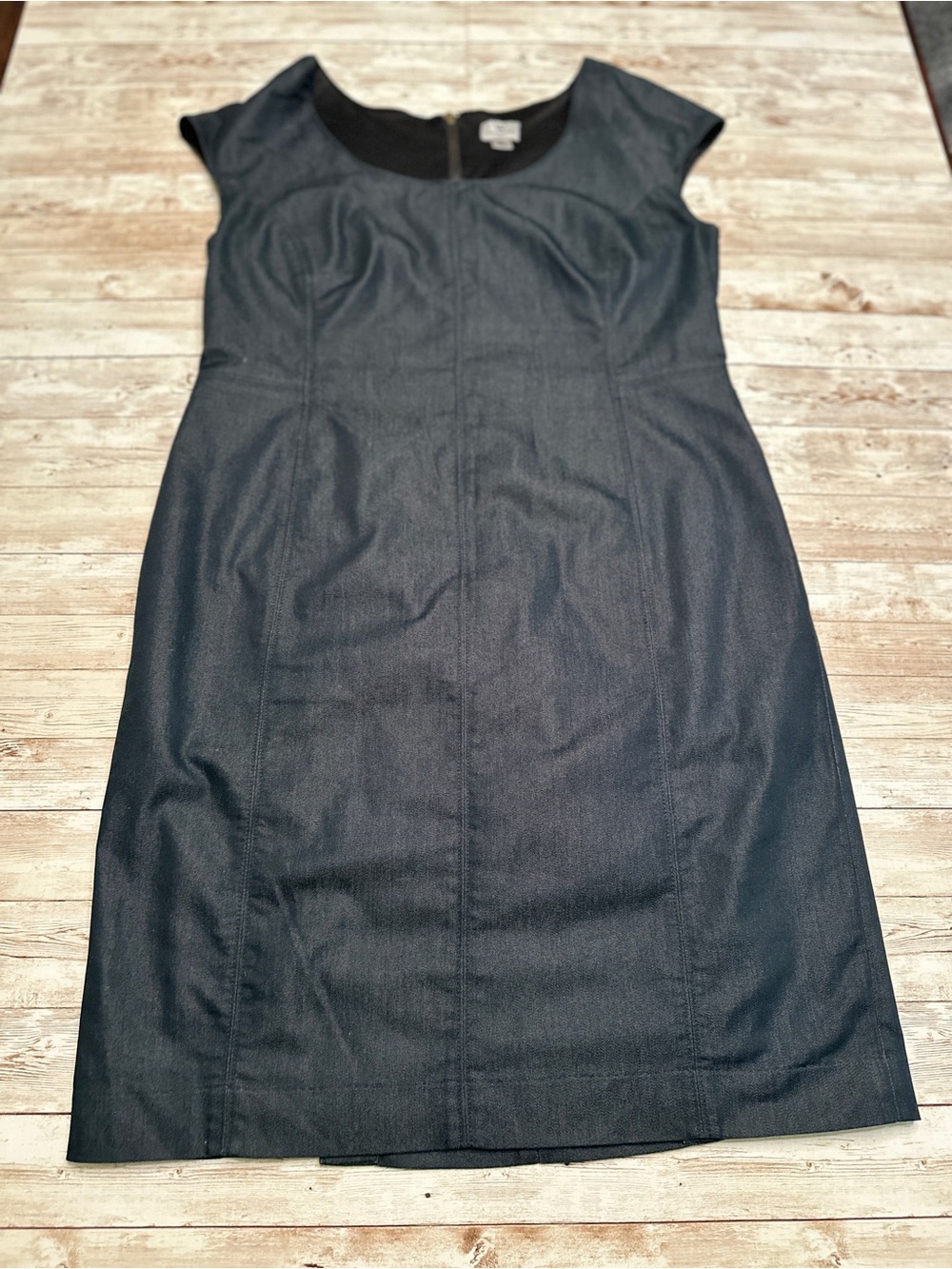 Worthington Black Cap-Sleeve Sheath Midi Dress